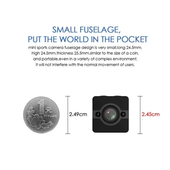SQ12 Mini IP Kamera HD 1080P Nepremokavé širokouhlý Objektív Kamkordéra Šport DVR Infračervené Nočné Videnie Micro Kameru Malé Kamery