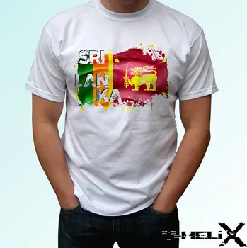 Srí Lanka vlajka - biele tričko top krajiny dizajn - pánske dámske deti detské veľkosti v Pohode Bežné pride t shirt mužov Unisex Nové