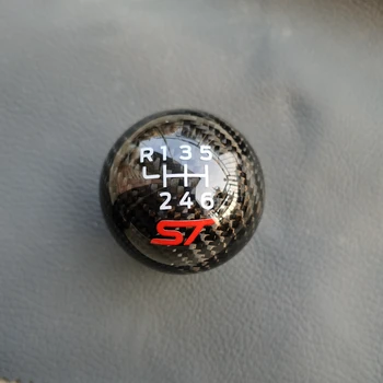 ST RS Uhlíkových vlákien auto Radenia gombík, vybavenie pre Ford Fiesta Focus RS ST model