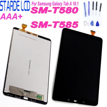 STARDE Náhradné LCD displej Pre Samsung Galaxy 10,1 SM-T580 T585 LCD Displej Dotykový Displej Digitalizátorom. Montáž Čierna Biela s Nástrojmi
