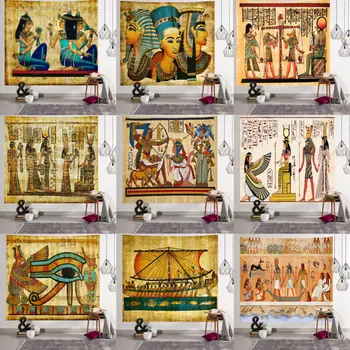 Staroveké Egyptské Egypt Gobelín Stene Visí Doma Koľaji Dekor Prehoz Cez Posteľ Hodiť Umenie Domova