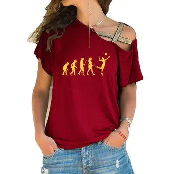STAČÍ VOLEJBAL T Shirt Novinka Zábavné Teeshirt Ženy Oblečenie Bežné Krátky rukáv Volleyballer Vývoj Nepravidelný Top Tees