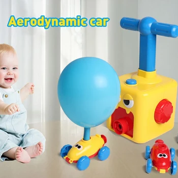 Stlačte-Powered Pretekárske Auto s manuálnou Balón Čerpadlo Deti Vzdelávacie Hračky pre Deti, Darčeky