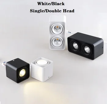 Stmievateľné LED Downlight 10W 20W KLASU Spot light Single/Double Head Stropné Svietidlo Povrchovú montáž Dole svetlo