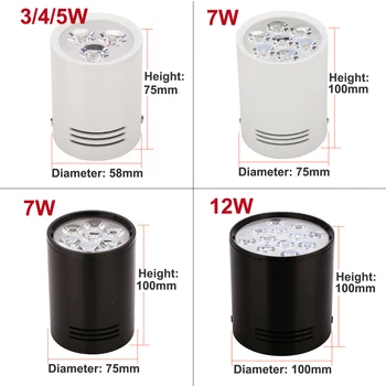 Stmievateľné Povrchovú montáž Svietidlá mini 5W 7W LED Stropné Downlight Svietidlá Led Spot Lampy, Domáce Vnútorné Osvetlenie
