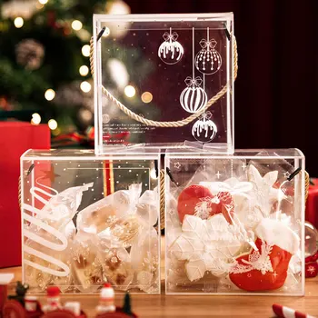 StoBag 10pcs Transparentné Prenosné Box Svadby, Narodeniny, Party Baby Sprcha Pečenie Cookies Tortu Krabice A Obaly Dekorácie