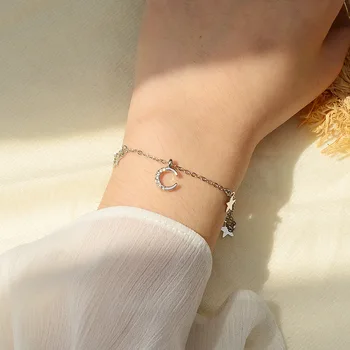 Strapce prívesky, náramky so žiarivými drahokamu roztomilý mesiac mini hviezdičky pre módny krásne dievčatá