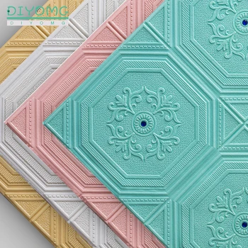 Strecha Dekorácie, Tapety 3D Vodotesné samolepiace Strecha Strop Kontakt Papier Obývacia Izba Dekor Wallcovering Diamond Obtlačky