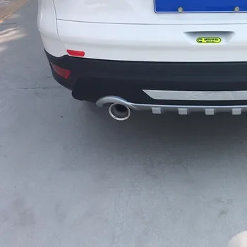 Strieborné Auto Šál Konci Rúrky Nerezová Oceľ Výfukové Tipy pre Ford Kuga, 2013 2016 2017 2018 2019 Styling Tvarovanie Výbava