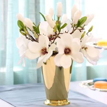 Striebro/pozlátené kovové mini kvetinové vázy módne váza svadobné dodávky rekvizity domáce dekorácie kancelársky stôl balkón ping