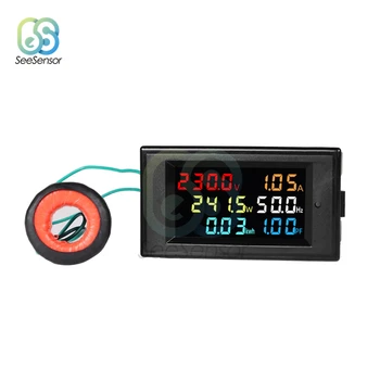 STRIEDAVÝ Voltmeter Ammeter LCD Digitálny Napätia, Prúdu Energie Meter Panel AC 80-300V AC 200-450V 0-100A HD Farebný Displej
