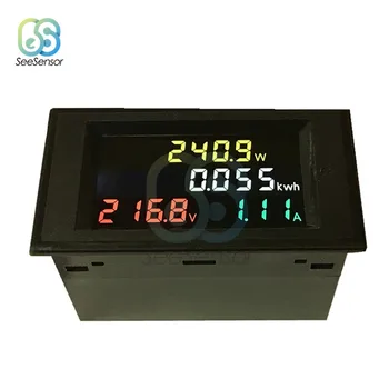 STRIEDAVÝ Voltmeter Ammeter LCD Digitálny Napätia, Prúdu Energie Meter Panel AC 80-300V AC 200-450V 0-100A HD Farebný Displej