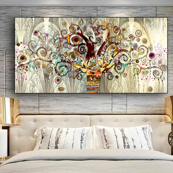 Strom života Gustav Klimt Šírku Steny Umelecké Plátno Škandinávskych Plagáty a Vytlačí Moderné Nástenné Art Obrázok pre Obývacia Izba