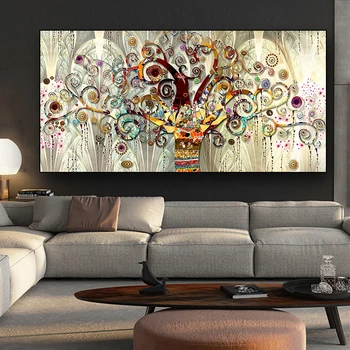 Strom života Gustav Klimt Šírku Steny Umelecké Plátno Škandinávskych Plagáty a Vytlačí Moderné Nástenné Art Obrázok pre Obývacia Izba