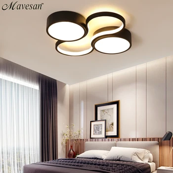 Stropné Svietidlo Biely alebo čierny rám pre domáce osvetlenie obývacej izby 34w 48w lampara techo Moderné svietidlo plafonnier