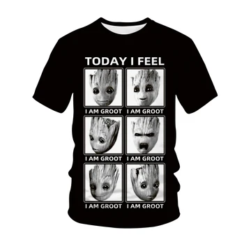 Strážcovia Galaxy 3D Tlač T-shirt Film Muži Ženy Streetwear Módy Hip Hop T Shirt som Groot Unisex Tričká Topy Oblečenie
