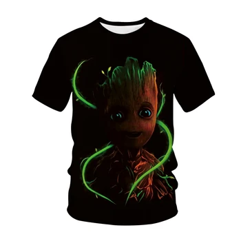 Strážcovia Galaxy 3D Tlač T-shirt Film Muži Ženy Streetwear Módy Hip Hop T Shirt som Groot Unisex Tričká Topy Oblečenie