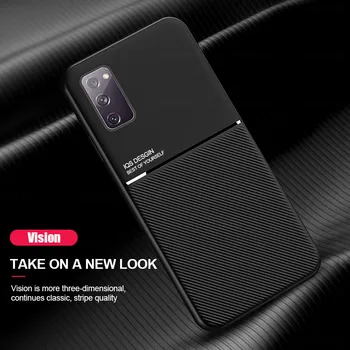 Sumsung Galaxy S20 FE 4G Premium prípade kožené textúra auto magnetické hloder telefón kryty pre Samsung S20 FE 5G shockproof coque