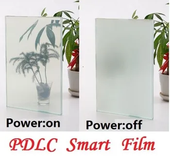 SUNICE 230mmx118mm vzorky Elektrické samolepiace PDLC Film Inteligentné Sklo Okna Film Biela Farba, Premietanie Kina Stretnutie-izby