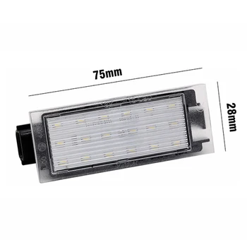 SUNKIA 2ks/set LED Licenčné Číslo Doska 18# Kvalitné SMD LED pre Bnze Citan(Typ 415)/Smart 453 Fortwo LED signalizačná kontrolka