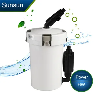 Sunsun Filter Super Tichý 6W 400L/H Vonkajší Filter Systém HW-602B /w, Čerpadlo a Potrubie Akvarijné Ryby Nádrž Rastlín