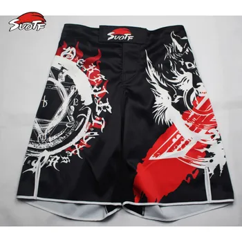 SUOTF MMA boxerské nôž vlk pohyb bavlna voľné veľkosť tréning kickboxu šortky mma boj šortky muay thai boxing šortky mma
