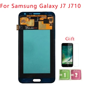 Super AMOLED Pre Samsung Galaxy J7 2016 J710 SM-J710F J710M J710H J710FN LCD Displej s Dotykovým displejom Digitalizátorom. Assemblyly