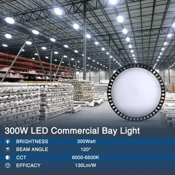 Super Jasné 100W 300W 200W UFO LED High Bay Svetlo Garáž Lampa AC 220V Vodeodolné IP65 Priemyselné Osvetlenie pre Sklady