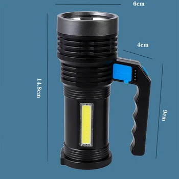 Super jasné LED Prenosné Svetlomet, Nepremokavé Pozornosti Power meter KLASU Práce Lampa USB Nabíjateľné Baterky na Lov Rýb