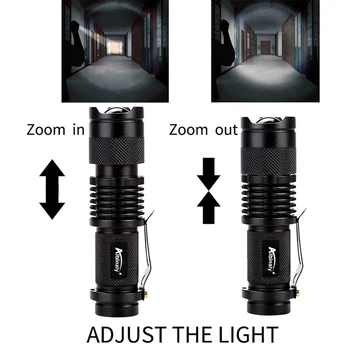 Super jasné požičovňa svetlo mini black nepremokavé zoom svetlo na bicykel používať AA 14500 batérie cyklistické príslušenstvo na koni osvetlenie