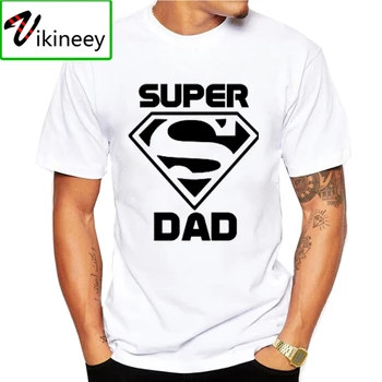 Super otec, T Košele Mužov Topy Bežné Model Deň otcov Tričko Krátky Rukáv Zábavné papa Dady Darček T-shirt, Shirt Homme