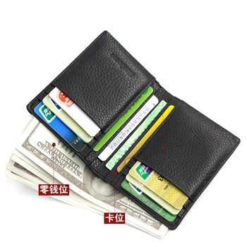 Super Slim Mäkké Peňaženky Originálne Kožené Mini Kreditnej Karty, Peňaženku, Kabelku Držiteľov Karty Mužov Peňaženky Tenké Malé