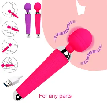 Super Výkonný Ústne Klitoris Vibrátory pre Ženy USB Nabíjateľné AV Čarovná Palička Masér Vibrátor Dospelých, Sexuálne Hračky pre Ženy