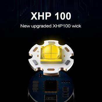 Super XHP100 LED Baterka 18650 Vysoký Výkon Taktické Pochodeň Tesný USB Zoom Flash Light xhp90 Nabíjateľná Ručné Svietidlo Tábor Lucerny