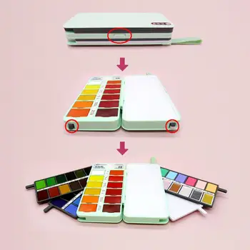 Superior 36/48/60Color Transparentné Pevné Akvarelových farieb Nastaviť Macaron Pigment pre Umelca, Maliarstvo, Rysovacie potreby pre maliarov