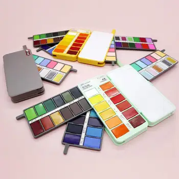 Superior 36/48/60Color Transparentné Pevné Akvarelových farieb Nastaviť Macaron Pigment pre Umelca, Maliarstvo, Rysovacie potreby pre maliarov