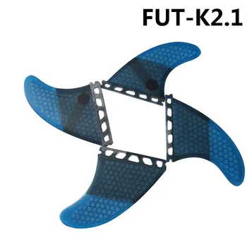 Surfovať Budúcnosti K2.1 plutvy Quad-Plutvy Honeycomb Laminát surf fin 4 v jednu sadu 4 farby