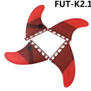 Surfovať Budúcnosti K2.1 plutvy Quad-Plutvy Honeycomb Laminát surf fin 4 v jednu sadu 4 farby