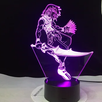 Svetelný Cartoon Model 3D Ilúziu LED Lampa 7 Farieb Zmena Nočného Japonsko, Manga Death Note L Anime Figma Hračky Dropshipping