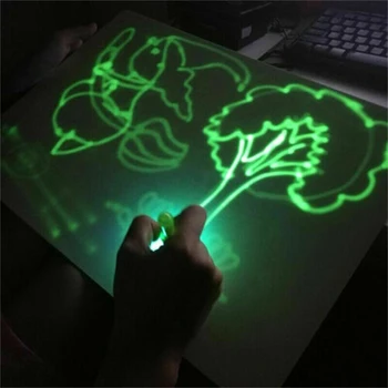 Svetelný rysovaciu Dosku Deti Hračka, Magické Tablety Čerpať V Tme S Fluorescenčné Pero sa rozsvieti Vzdelávacie Hračky Deti Svetla-zábavné
