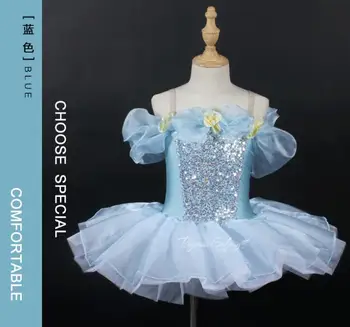 Svetlo modrá dospelých, detský Balet Tanečné šaty Balerína Dievčatá baletné šaty trikot