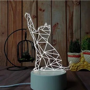 Svetlo Tvorivé 3D LED Detí Vianočný Darček Výzdoba Domov Spálne Dekorácie Mš Nočné Svetlo
