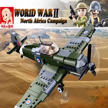 Svetovej Vojny Supermarine Spitfire Rovine Stavebné Bloky WW2 Vojenské Pazer Fighter Hračky Ako Vianočný Darček Pre Deti