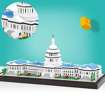 Svetoznámej Spojených Štátov Vytvára Model Kapitálu Architektonické Stavebné Bloky Pre Deti, Vzdelávacie Hračky Tehál Dary