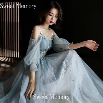 SW20170 Elegantné Dlhé Večerné Šaty Čipky Tylu Dĺžka Podlahy Zvláštne Príležitosti Šaty Sladké Pamäť
