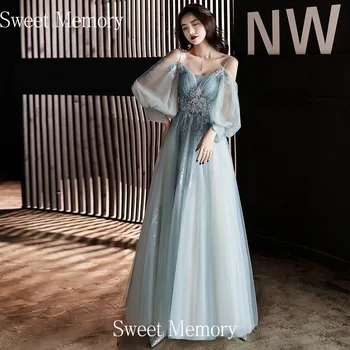 SW20170 Elegantné Dlhé Večerné Šaty Čipky Tylu Dĺžka Podlahy Zvláštne Príležitosti Šaty Sladké Pamäť