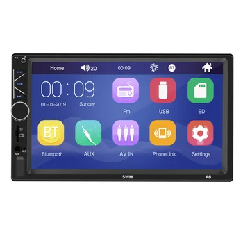 SWM-A6 Dvojité 2 DIN autorádia 7 palcový Displej Multimediálny Prehrávač Videa, Bluetooth, AUX TF Karta Auto Stereo V Dash Vedúci Jednotky