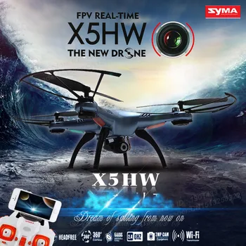 SYMA X5HW Quadcopter Drone s Kamerou WIFI FPV HD Real-clock 2.4 G 4CH RC Vrtuľník Quadcopter RC Hračky X5SW Upgrade VS M5A