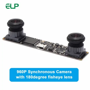 Synchronizované 960P HD OV9750 Duálny Objektív Kamery Modul so Širokým Uhlom 180degree Fisheye Objektív Vysokej rýchlosti formáte mjpeg 60fps Stereo Webkamera