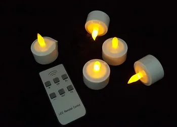 Súbor 12 diaľkovo ovládané LED Blikajúce sviečky matné Pohár Nabíjateľná Čaj Svetlá/Elektronika Sviečka, lampa Vianoce Svadba